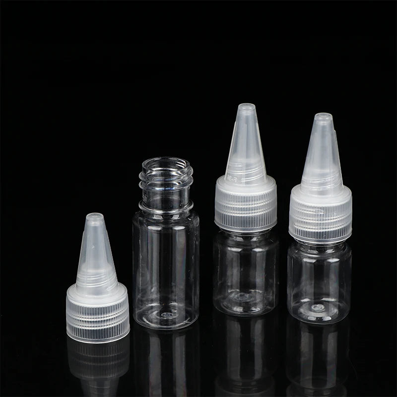 3 Transparent Refillable Dropper Bottles Plastic Squeeze Containers Qme