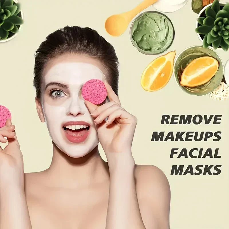50/20/10PCS Compressed Facial Sponge Cosmetic Hydrotherapy Sponge Suitable for Daily Cleansing, Makeup Removal, and Exfoliation Qme
