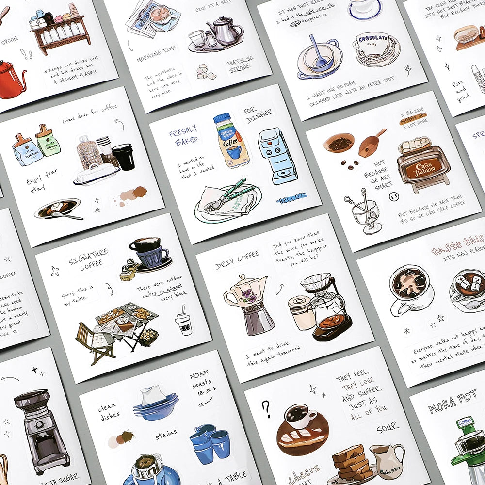 50 pcs Ins Magazine Sticker Book Washi Paper Journal Stickers Material DIY Decoration Memo Pad Scrapbooking Supplies Stationery Qme