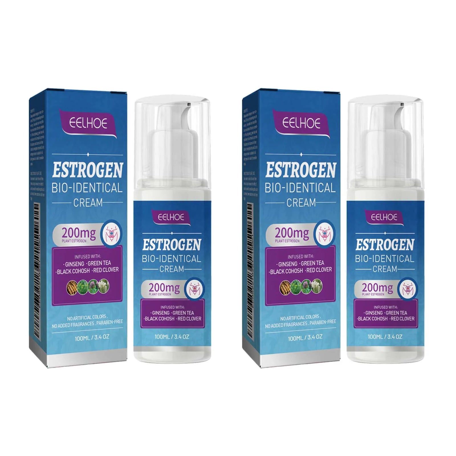 Estrogen Relief Cream for Women Menopause Balancing Hormone Levels Reducing Fatigue Relieve Massage for Health Body Care Qme 2Pcs 100ml Boxed
