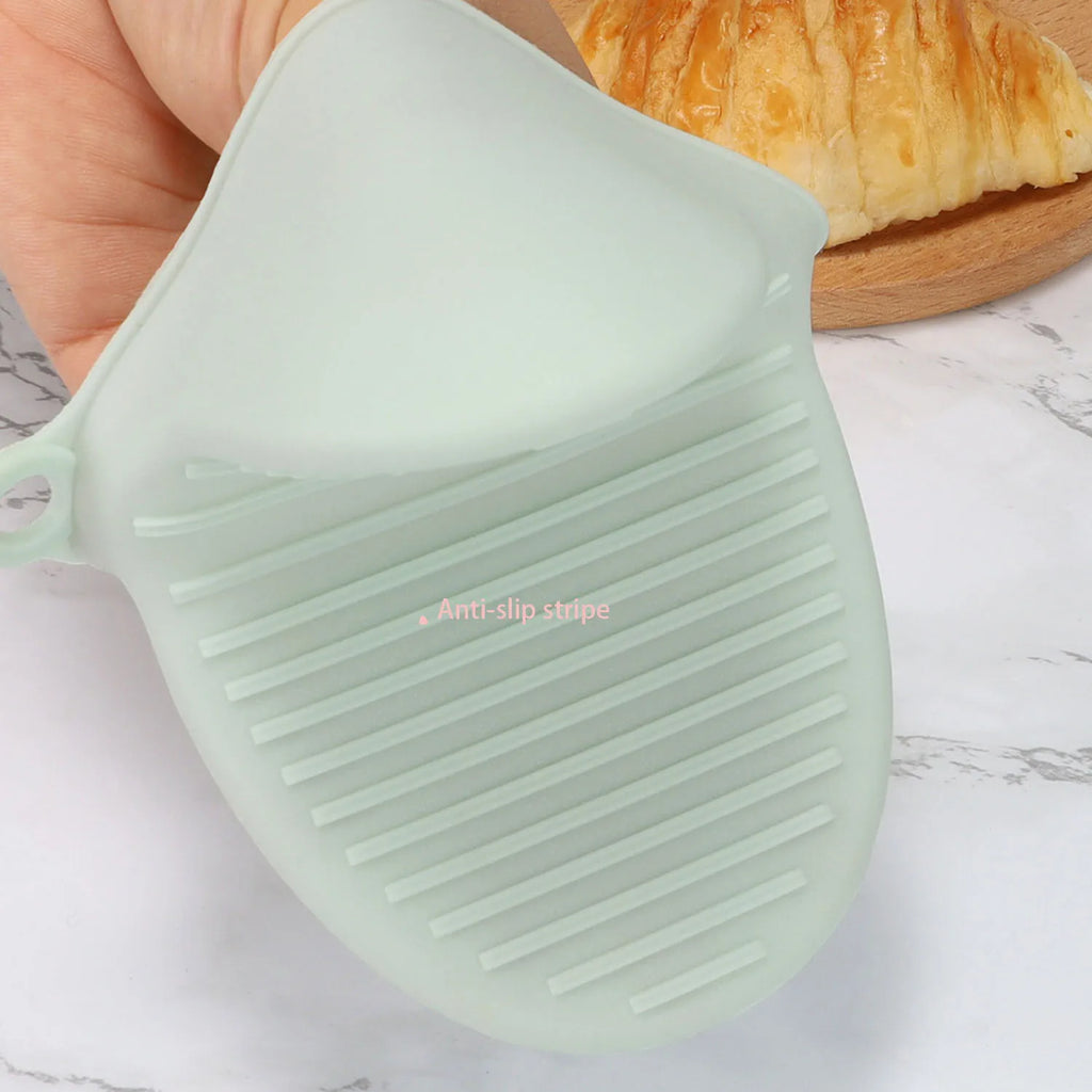 2pcs Oven Mitts Silicone Heat Resistant Pinch Mitts Anti Scalding Non Slip Gloves Clips Pot Holder Cooking Baking Oven Mitts Qme