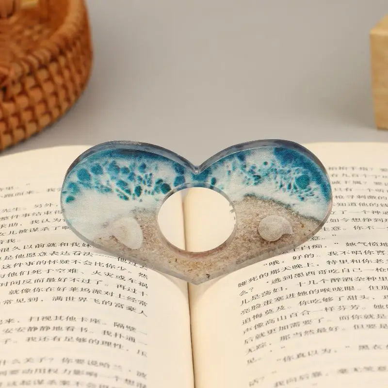 1 Multifunctional Ocean Beach Resin Book Page Holder Durable School Qme 02