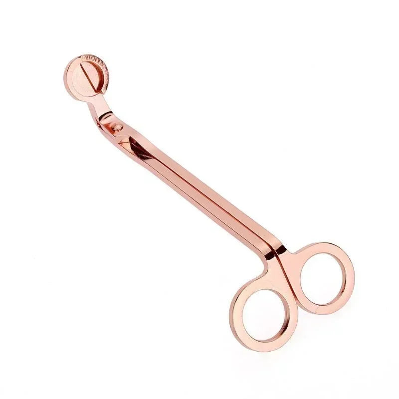 Candle Wick Trimmer Stainless Steel Scissors Trim Cutter Round Head Qme Rose gold