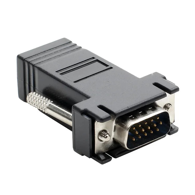 ESCAM 10PCS/LOT VGA Video Extender Male to LAN CAT5 CAT6 RJ45 Network Cable Female Adapter vga to rj45 adapter Qme