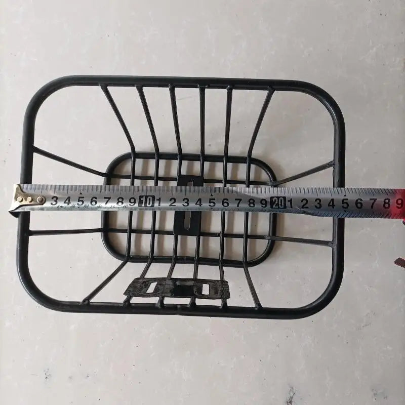 Adjustable Black Bike Rear Basket Easy Install Bicycle Fixed Durable Qme