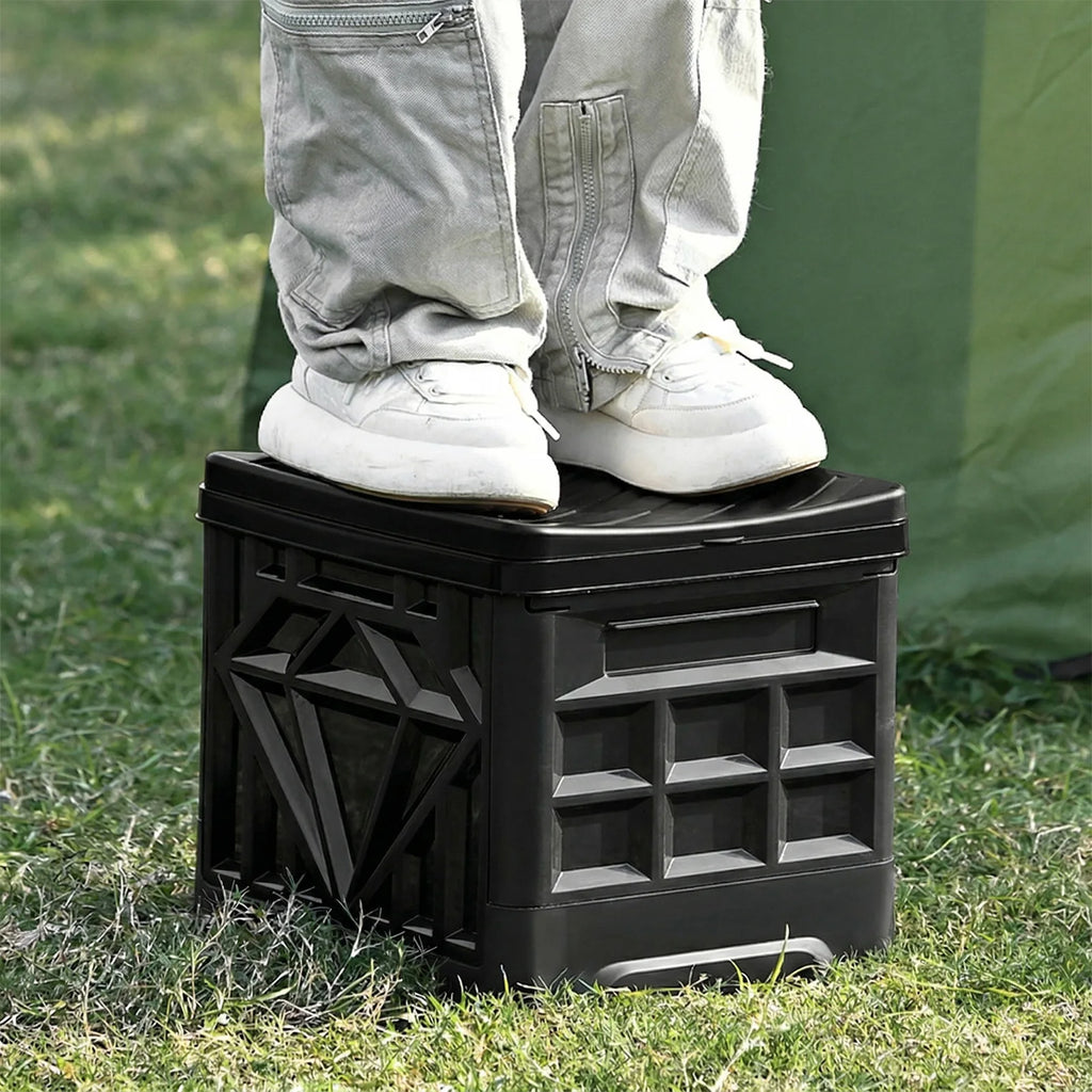 Folding Collapsible Toilet for Adults & Kids Emergency Toilet with Lid & Reusable for Camping Travel Outdoor Car RV & Emergency Qme