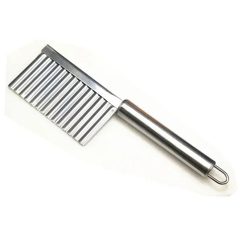 Stainless Steel Wave Potato Slicer Vegetable Cutter French Fries Qme