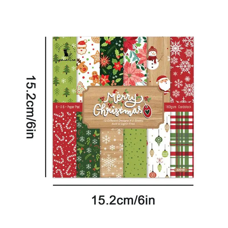 Christmas Scrapbooking Paper Vintage Scrapbook 0 DIY Craft Creative Qme
