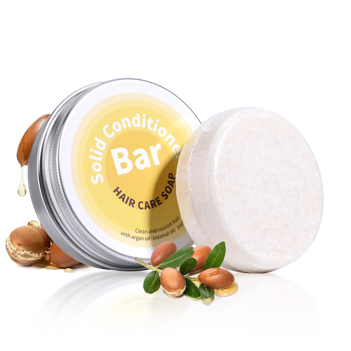 Plant Essential Oil Hair Conditioner Soap Rich Argan Coconut Jojoba Qme 60g