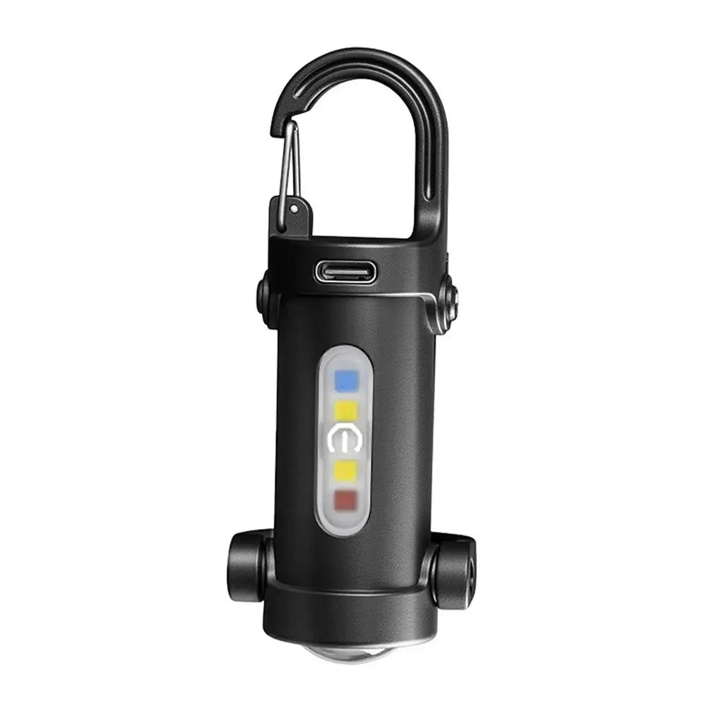 Powerful Mini COB LED Keychain Flashlight USB Rechargeable Hanging Work Light Waterproof Keyring Camping Walking Pocket Lamp ﻿ Qme A