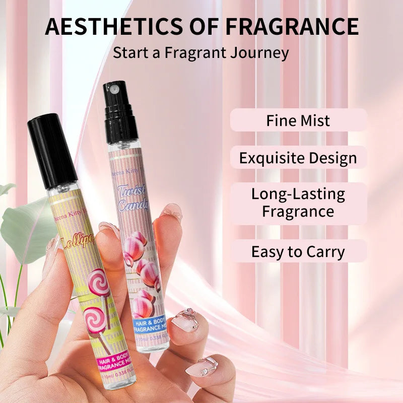 Sweet Fruit Candy Scented Perfume 5-piece Lollipop Fudge Bear Spray Qme
