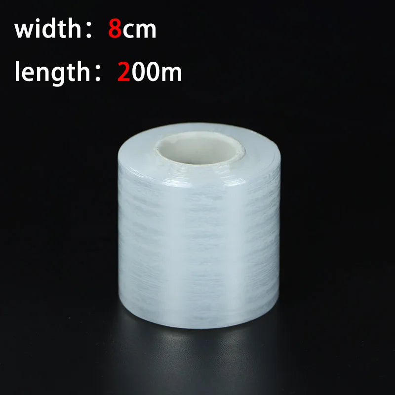 200 Meters Small Roll PE Stretch Film Sealing Film Protective Film Industrial Packaging Bottle Sealing Grafting Qme 80mm