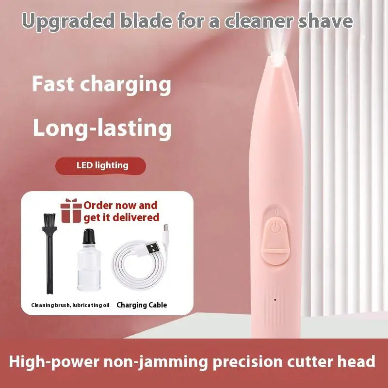 USB Rechargeable Pet Foot Grooming Razor Hair Trimmer Dog Cat Qme A6