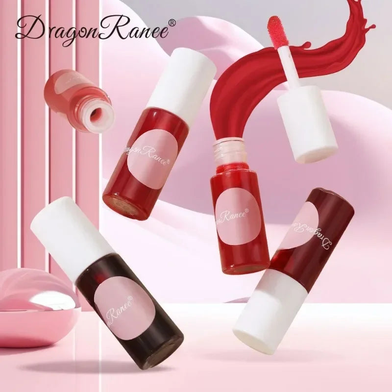 Water Tint Liquid Lip Stain Cherry Juice Lip Gloss Tint Non-stick Lasting Moisturizing Lip Dye Lips Cheek Rouge Water Makeup Qme