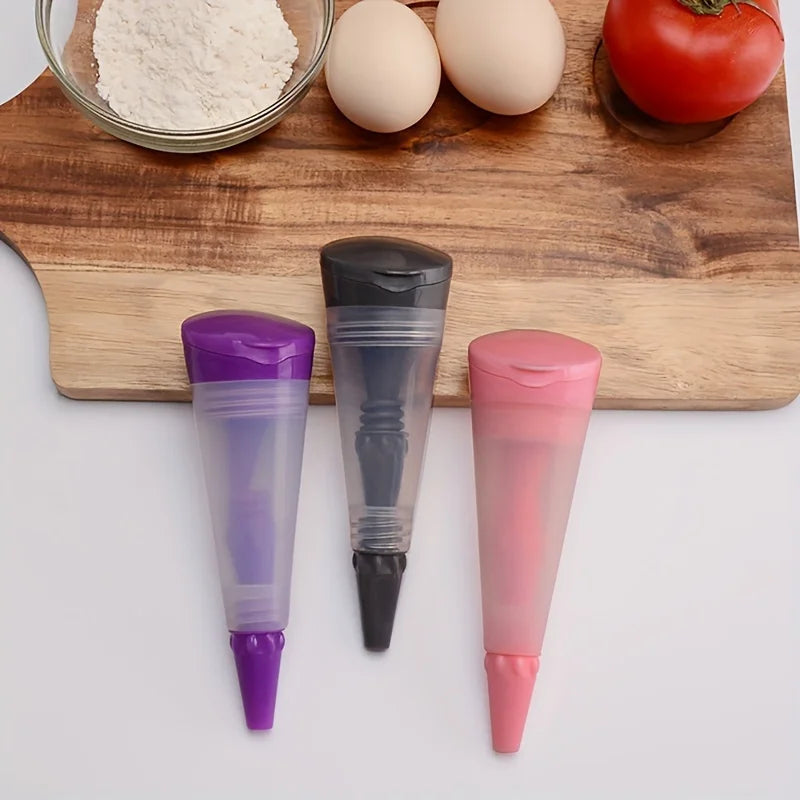 Cake Decoration Pen, Silicone Food Writing Detachable DIY Cake Sugar Coating Pen Chocolate Cake Qme