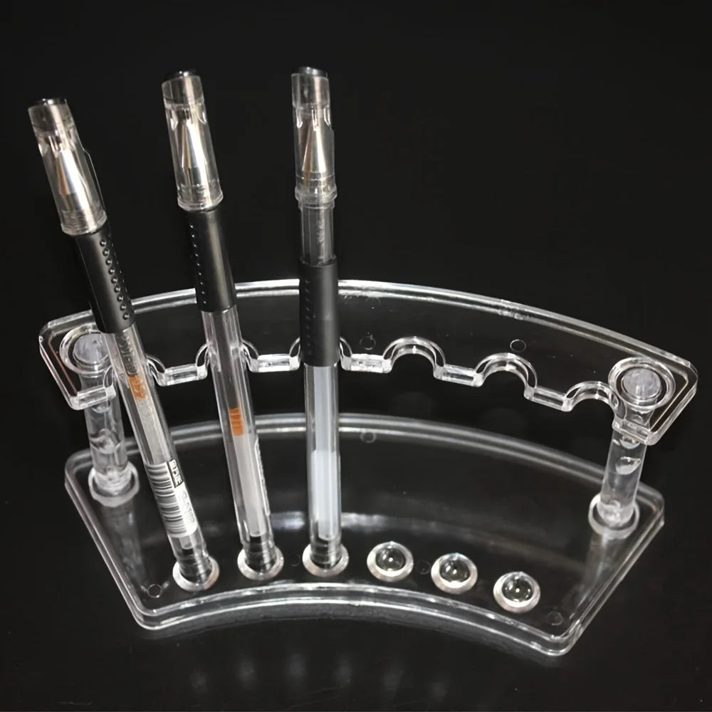 1pc or 2pcs 6-Slot Plastic Pen and Makeup Brush Holder for Home and Office Organization Qme