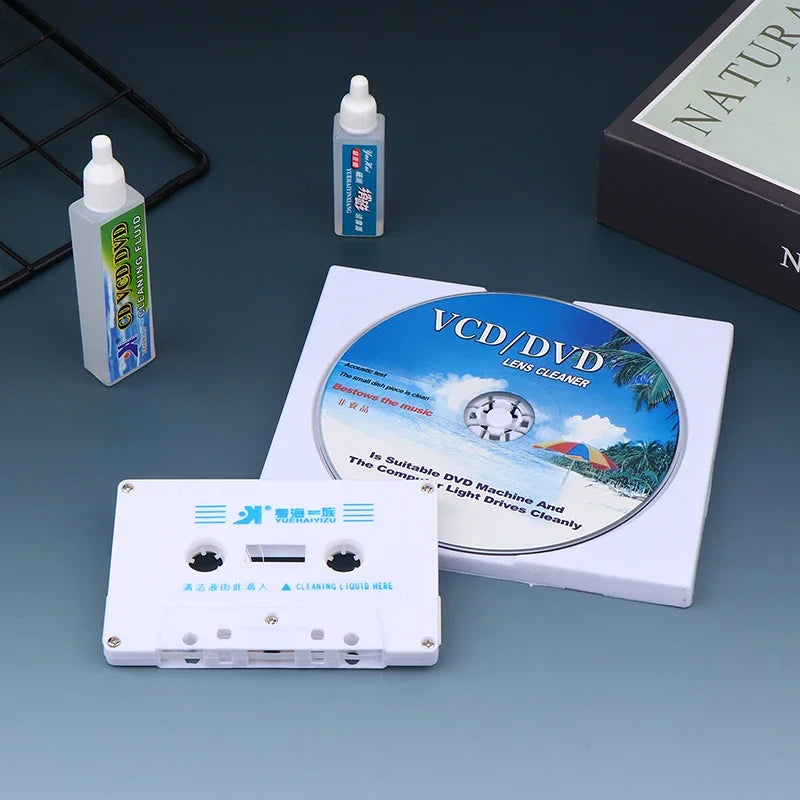 CD VCD DVD Player Lens Cleaner Audio Cassette Tape Head Demagnetizer Qme