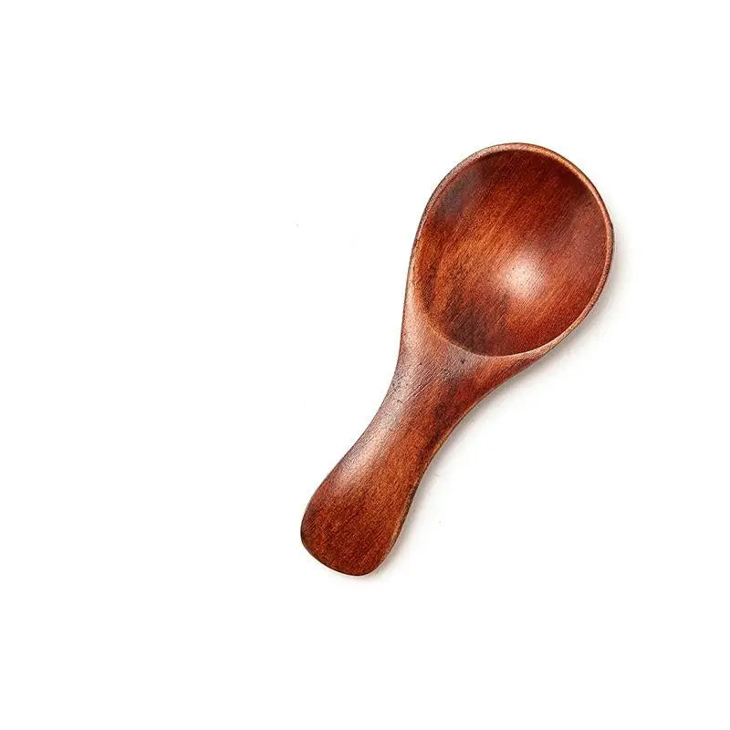 1pcs Mini Wooden Spoons Kitchen Spice Condiment Spoon Coffee Sugar Teaspoons Kids Short Handle Wood Scoops Home Tableware Qme A2