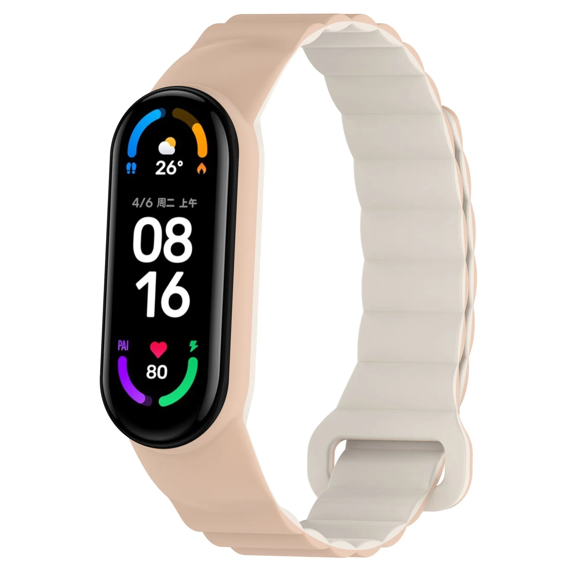 A Soft Breathable Double Section Gradient Nylon Loop Watchband for Redmi Watch 5/6 Xiaomi Watch 9/10 pro Daily Sport Accessory Qme MilkWhite Rice 345657 frame