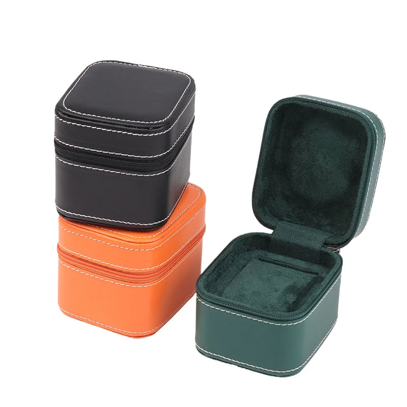 PU Leather Car Line Watch Box Business Pocket Portable Zipper Fashion Qme