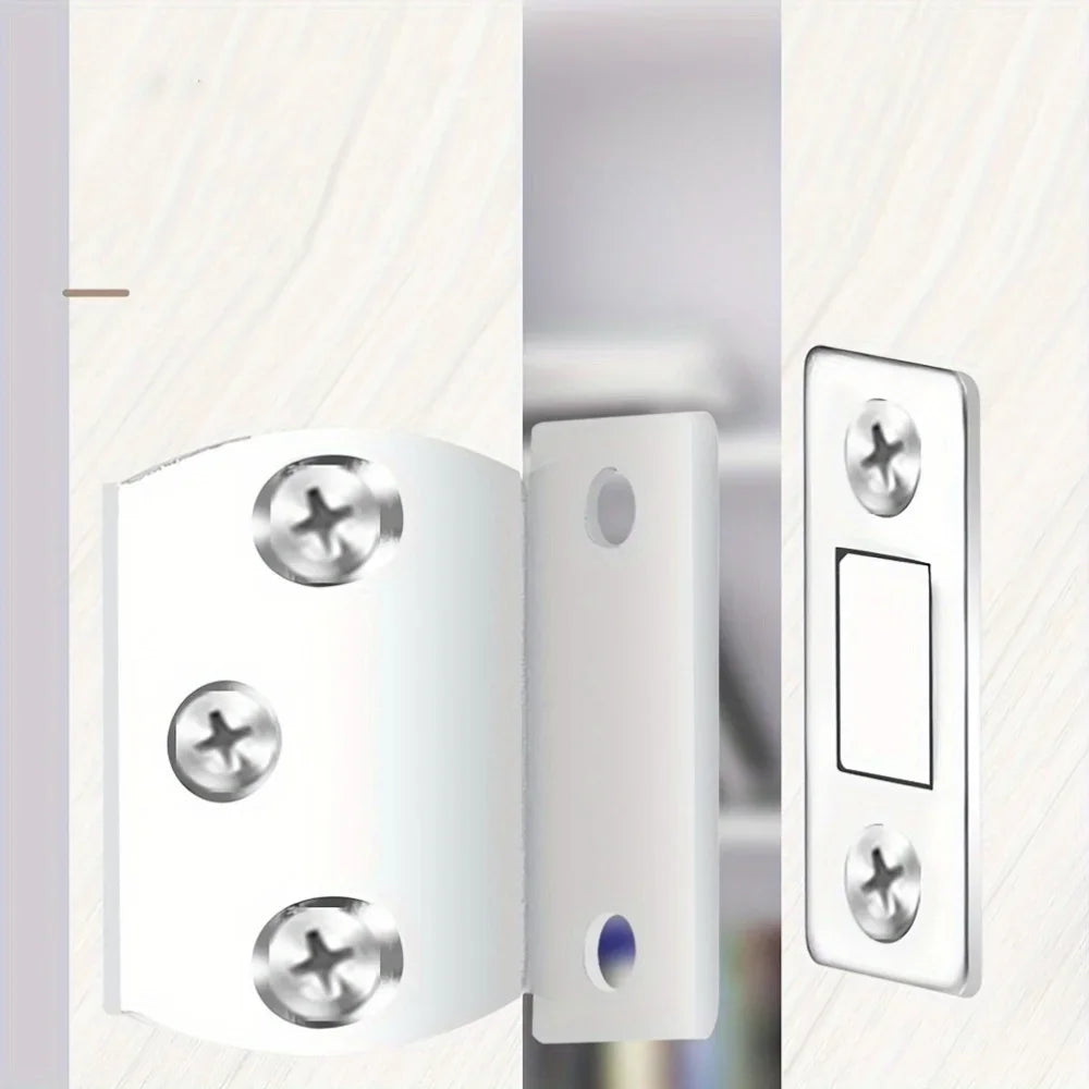 Magnetic Door Closer Cabinet Catch Latch Cupboard Ultra Thin Automatic Closer Lock Invisible Strong Door Stopper Wardrobe Qme