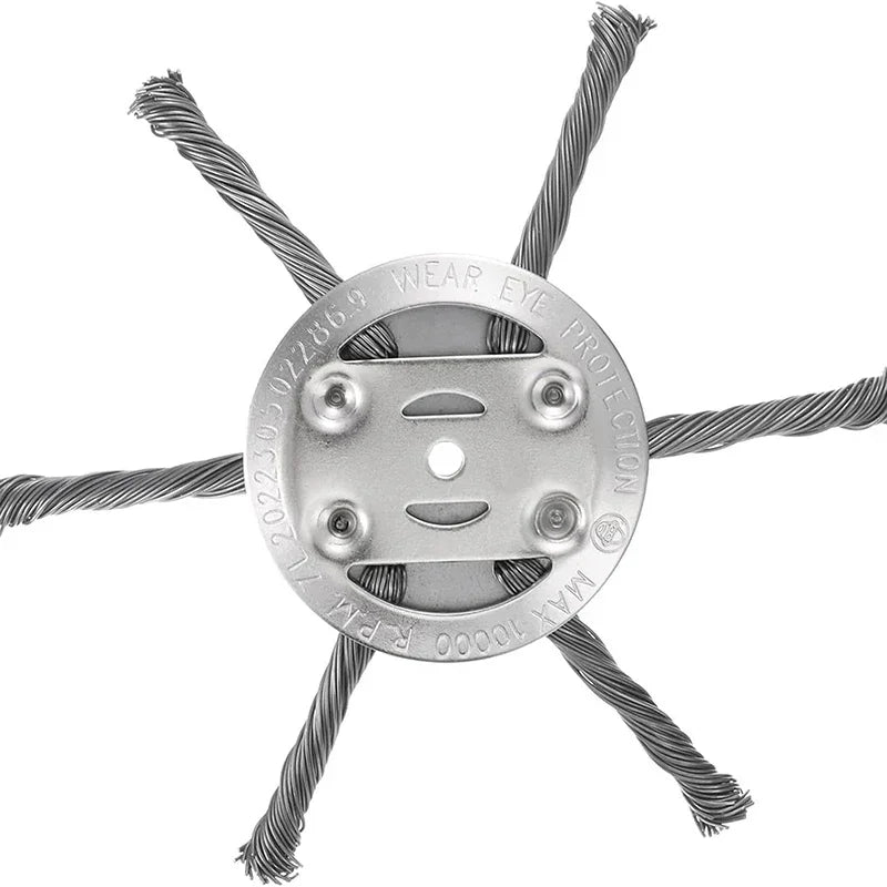 6Inch Steel Wire Grass Trimmer Head - Universal Brush Cutter Steel Head For Lawn Mower Edging - Replacement Trimmer Blade Qme