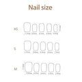 Lovely Dog Bow Cake Short Square False Nails Jelly Adhesive Qme one size