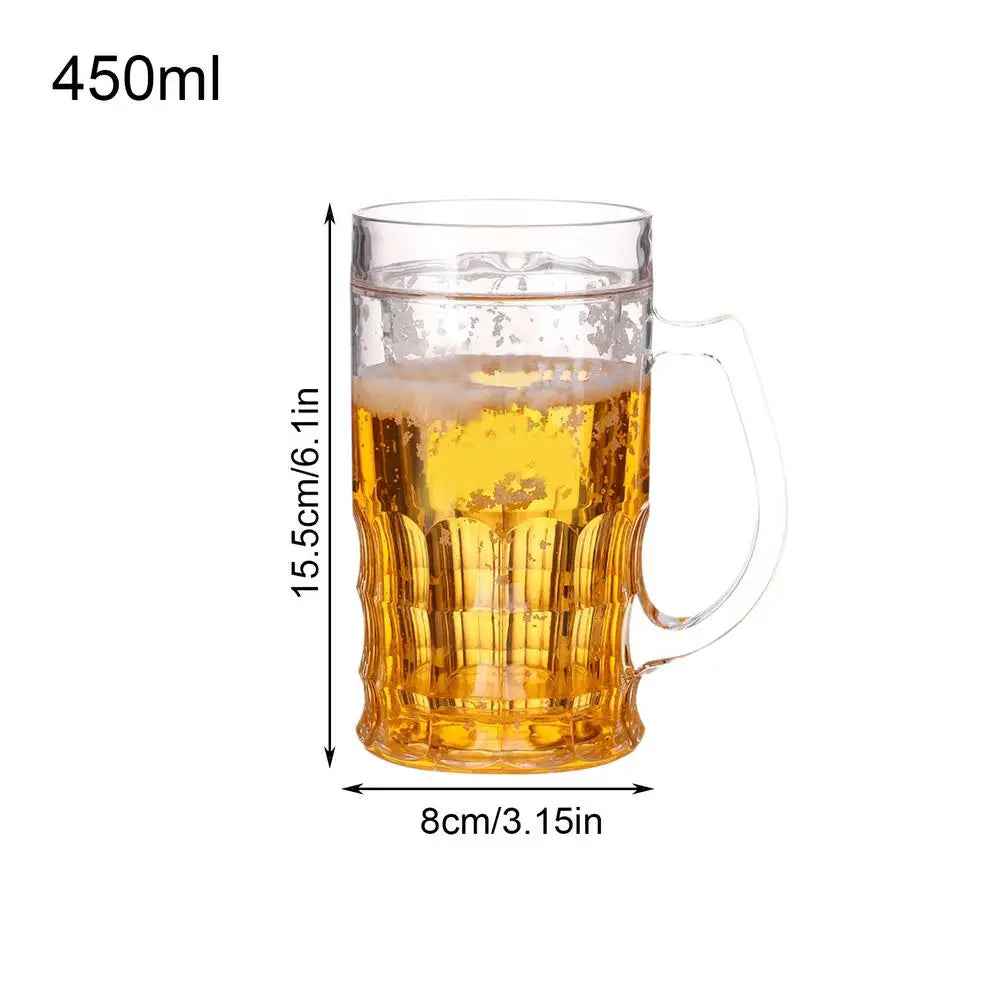 Beer Mug Cup Double Layer Funny Fake Dishwasher Safe Party Fun Prank Qme A