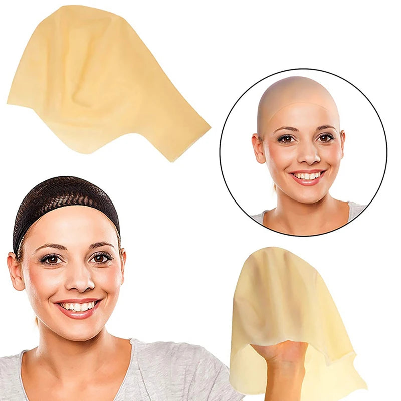 Realistic Latex Bald Head Cap Unisex Costume Wig Parties Film Fancy Qme