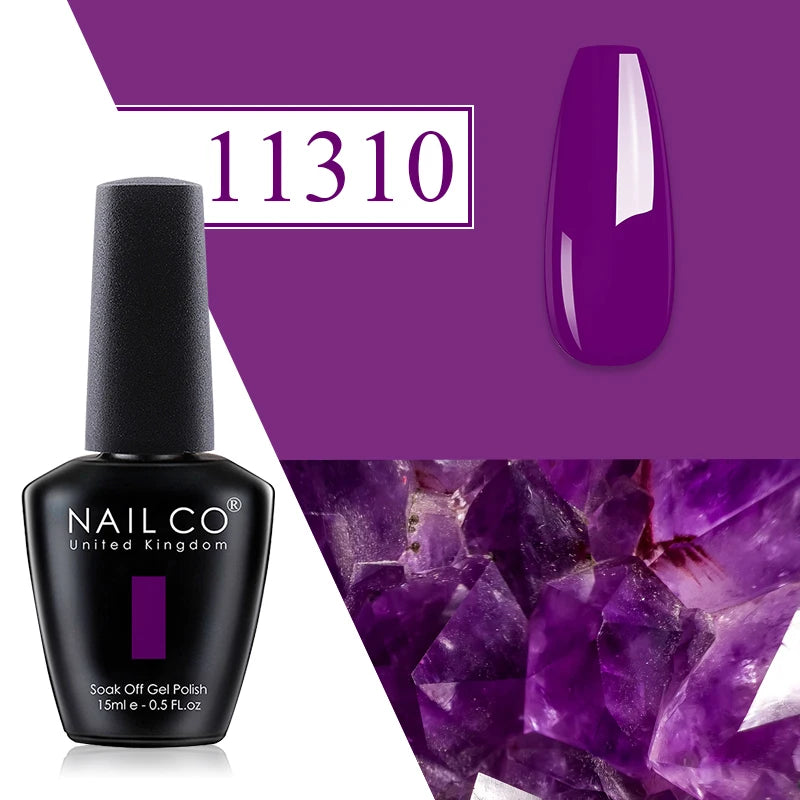 Nailco Jelly Gel Nail Polish Transparent Varnishes 44 Colors Red Pink