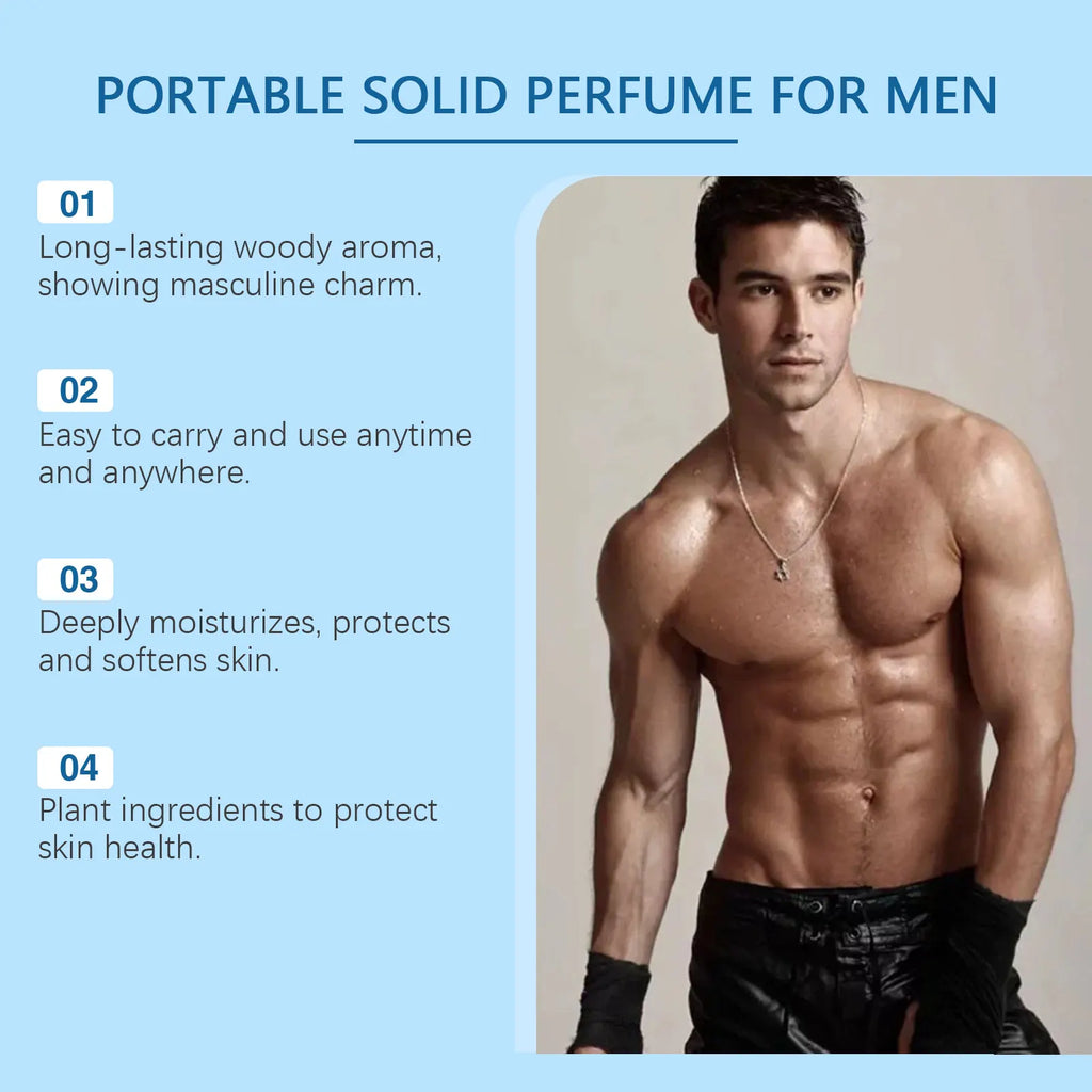 Portable Solid Perfume Women Man Deodorant Reduce Body Odor Keep Qme
