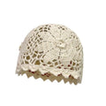 Handmade Crochet Flower Hat Bohemian Style Thin Hollow Out Knitted Hat Ethnic Style Korean Beanies Hat Apparel Accessories Qme Beige