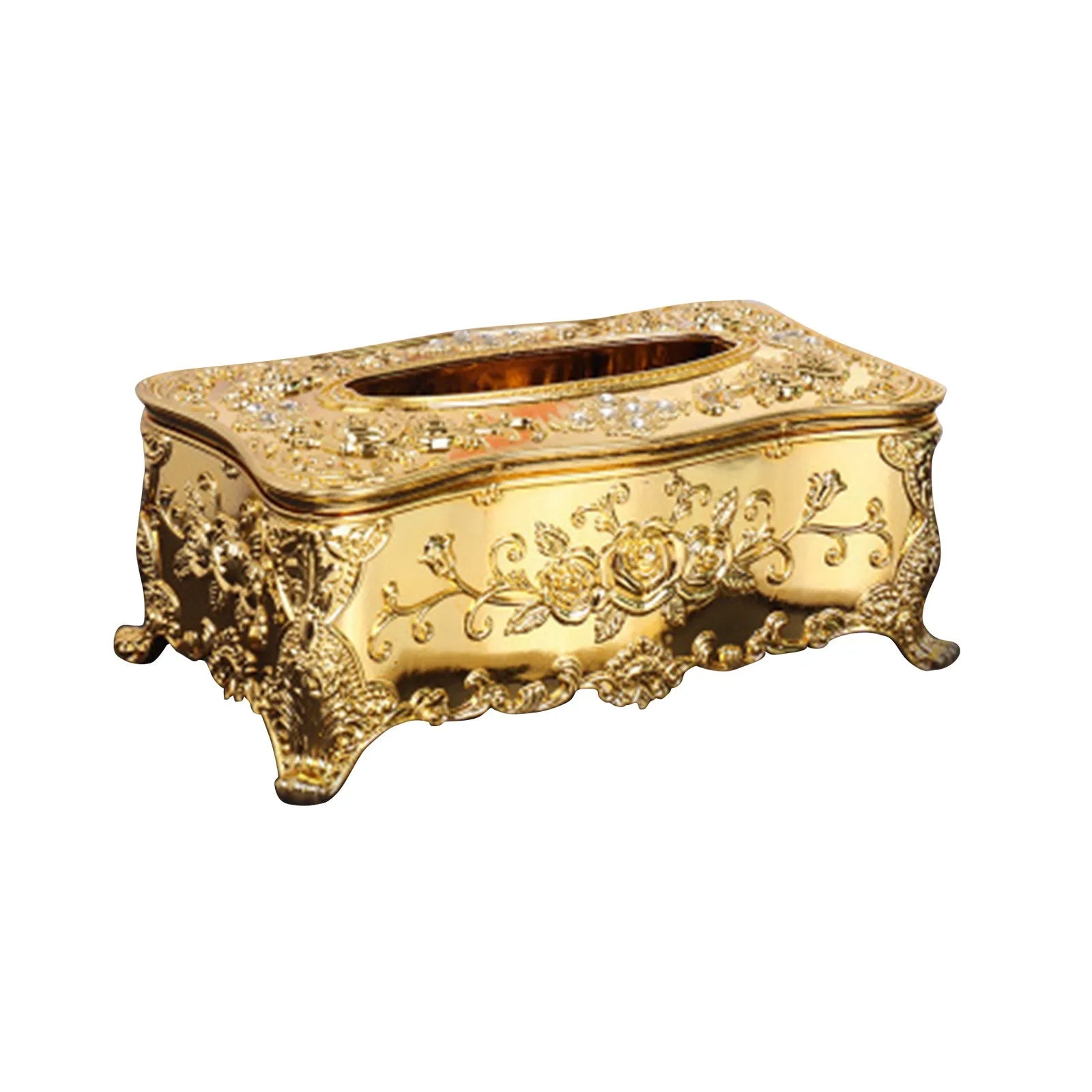 Exquisite Creative Tissue Box Creative Punch-free Tissue Box Paper Towel Holder Bathroom Waterproof Tissue Box Decor Props Qme Gold One Size