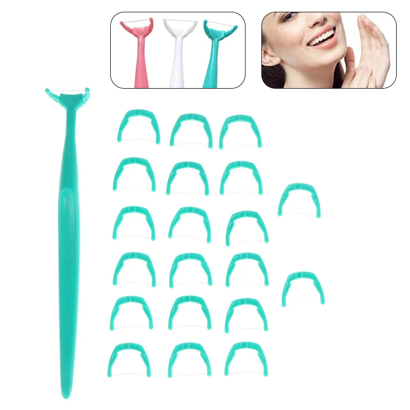 Replaceable Dental Floss Sticks Oral Cleaning Reusable Teeth Care Qme