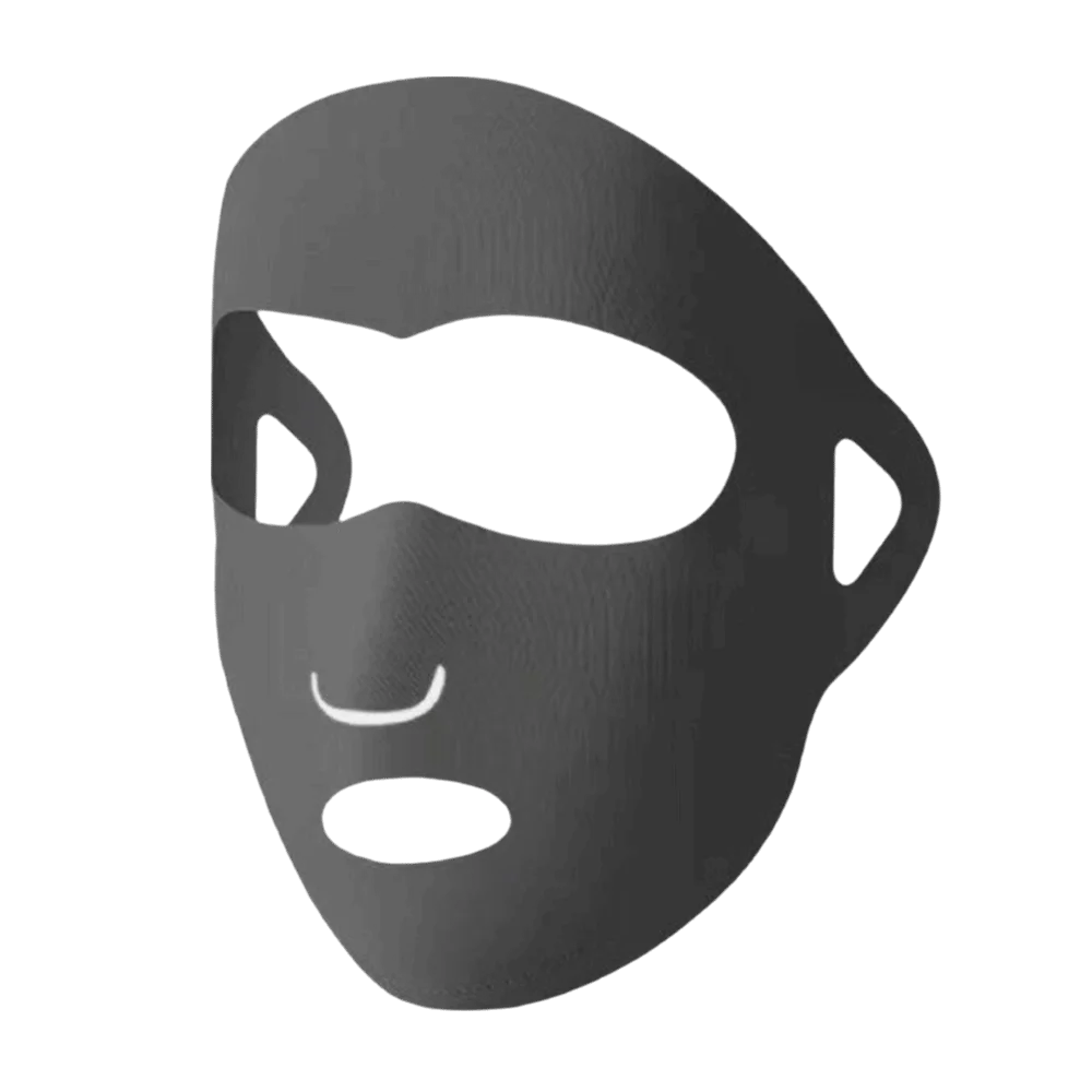 Open Nose Breathable Kids Full Face Mask Mouth Ear-mounted Sport Jaw Qme Dark Grey Full