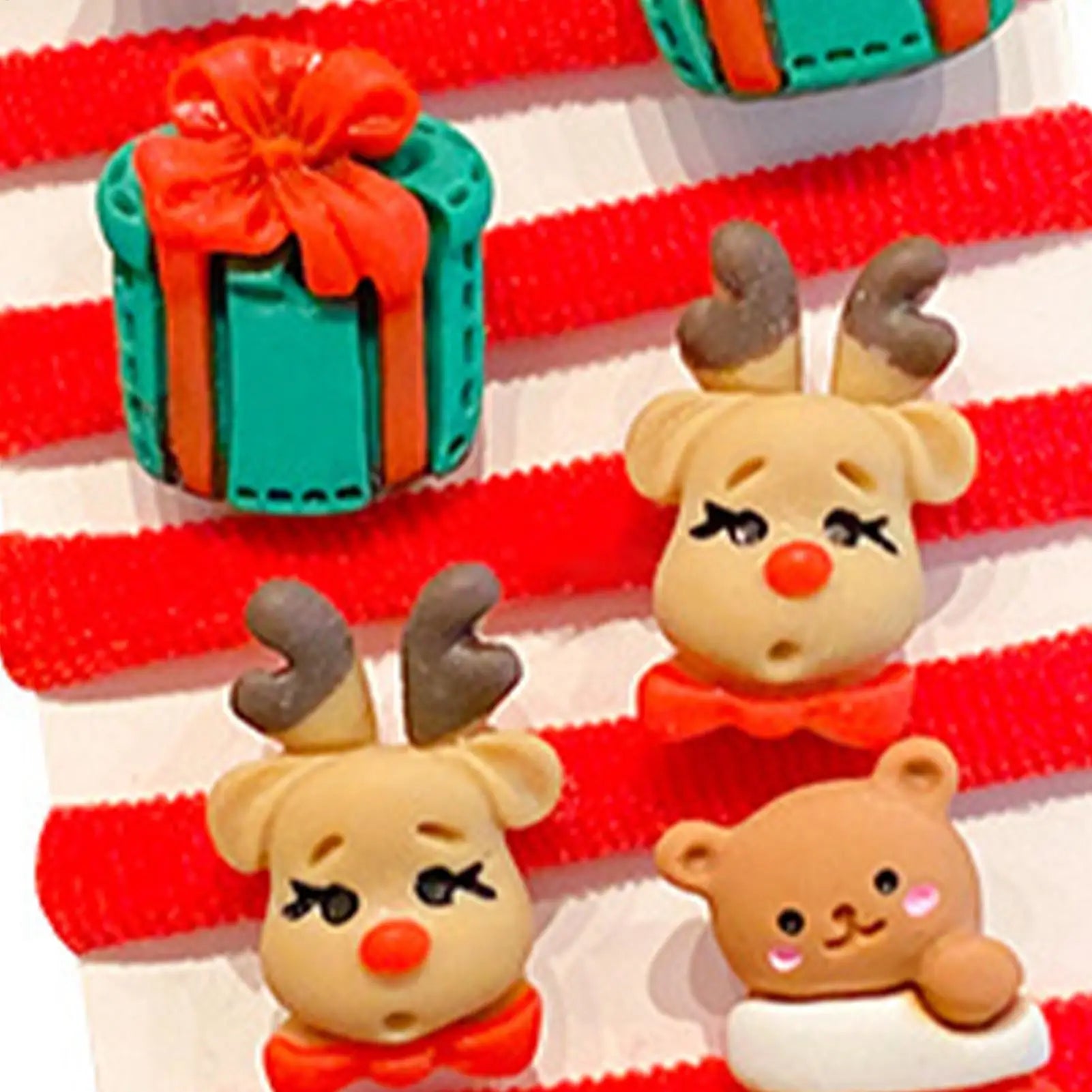 Christmas Hair Ties Cartoon Headwear Lovely Kids Elastic Bands Santa Qme