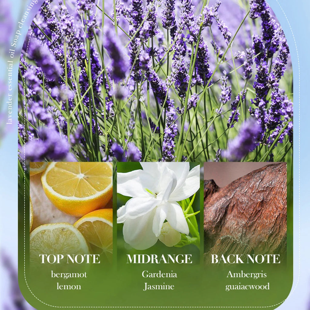 Lavender Essential Oil Soap Creative Handmade Facial Cleansing Deep Qme