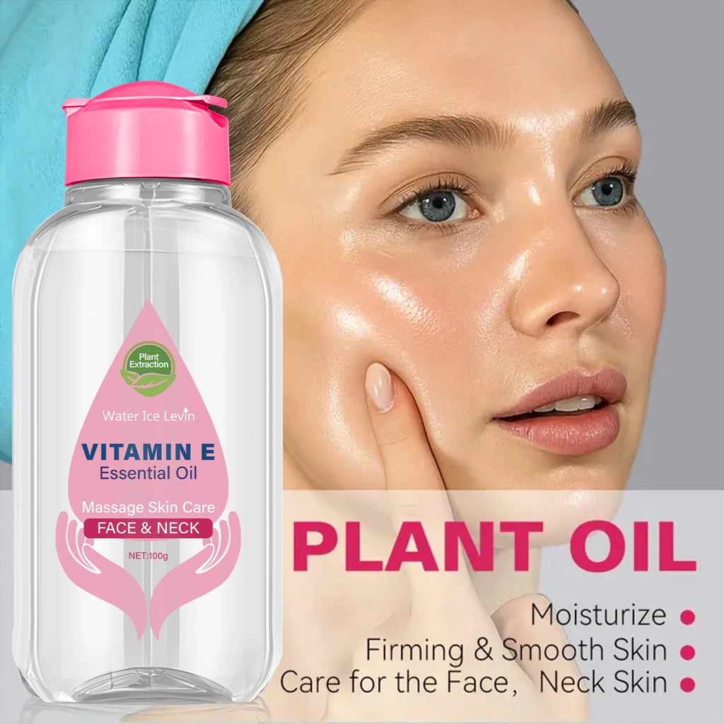 Vitamin E Essential Oil with Niacinamide & Ceramide - Face & Neck Massage Skin Care for Even Tone Qme