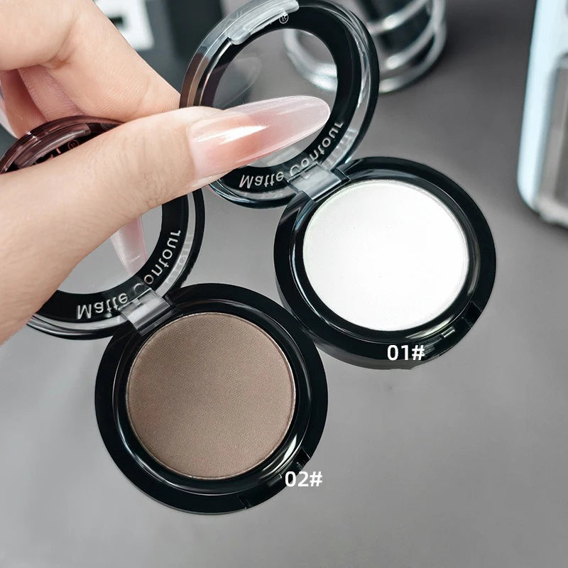 Matte Contour Palette for Daily Use, Easy to Blend Face Powder for Natural 3D Nose Cheek Highlight and Shading, Lasting Makeup Qme