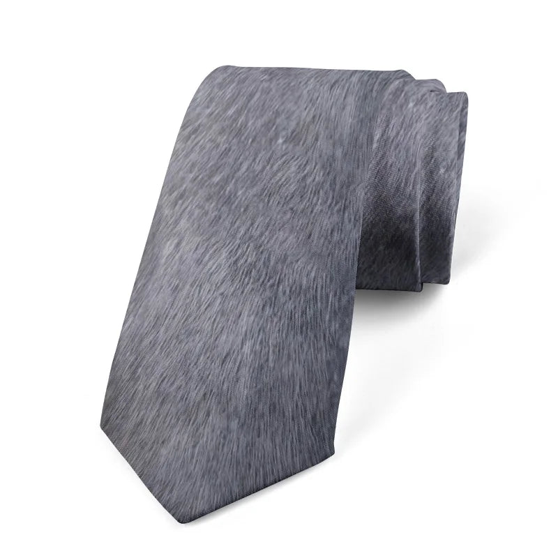 Fashionable Animal Cat Tiger Skin Tone Printed Tie Casual Business Qme style4
