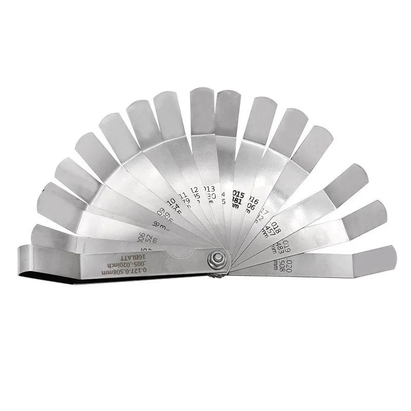 16 Blades 0 127 Feeler Gauge Metric Gap Filler Gage Measurment Tool Qme
