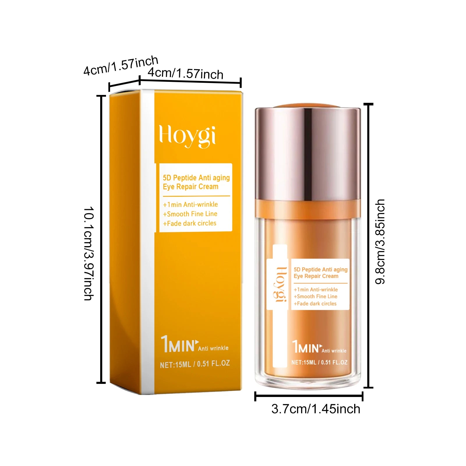 5D Peptide Anti-wrinkle Eye Cream Firming Remove Dark Circles Reduces Fine Lines Crow's Feet Smoothing Nourishing Eye Care Qme 15ml Boxed