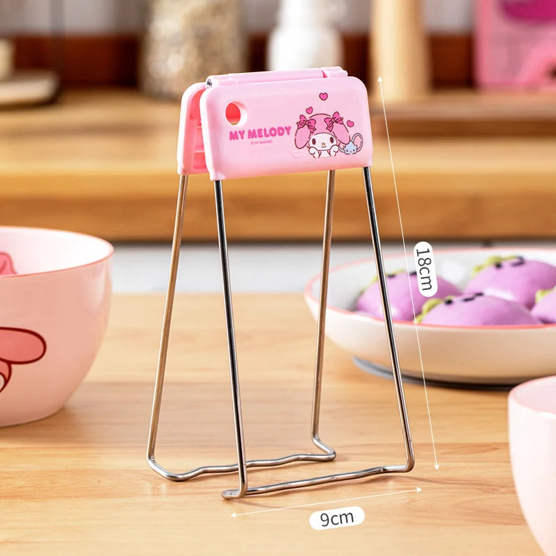Hello Kitty Kuromi Heat-resistant Tongs Multifunctional Non-slip Bowl Qme