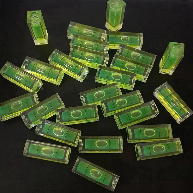 A02F-80Pcs Mini Bubble Spirit Level 10X10x29mm Square Levels For Wall Frames Art Displays Picture Hanging RV Tripod Measuring Qme