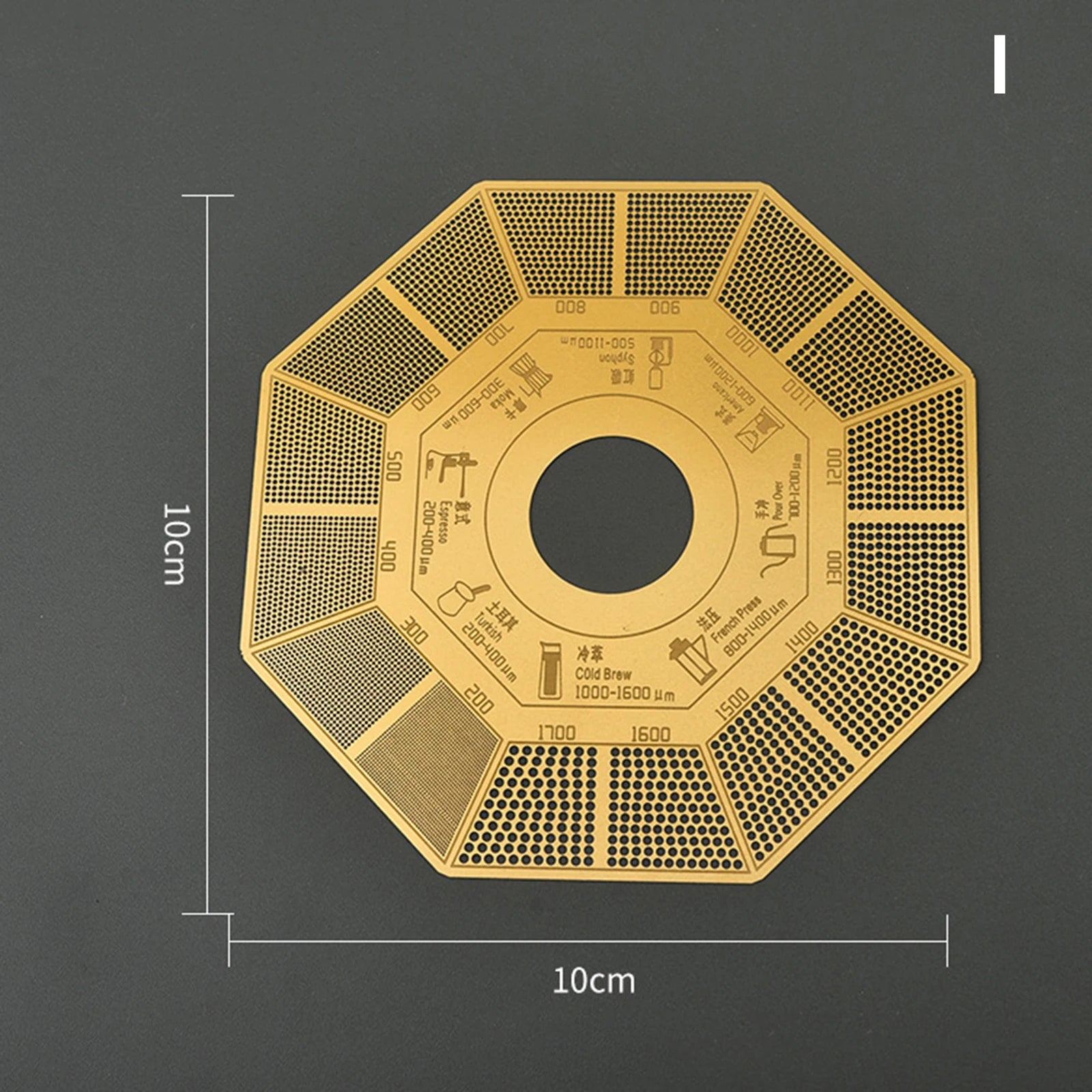 Coffee Powder Grinding Thickness Reference Comparison Card Grinder Grinding Powder Thickness Comparison Scale Coffee Accessories Qme I