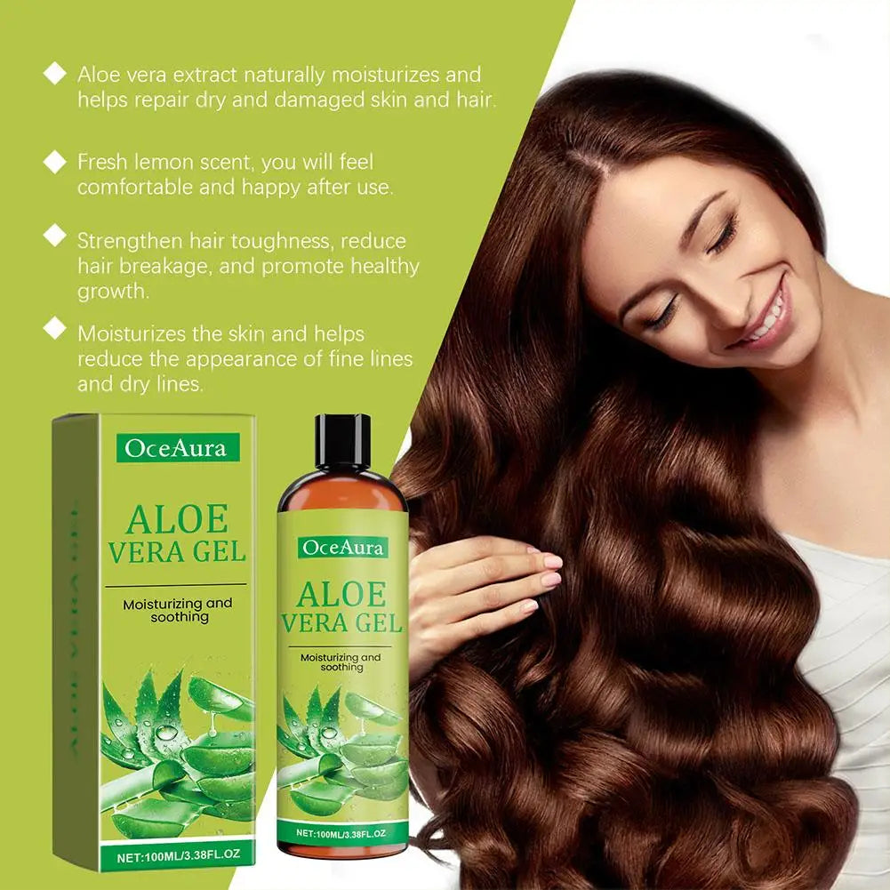 Natural Aloe Vera Gel Sunburn Repairing Treatment Moisturizing Qme
