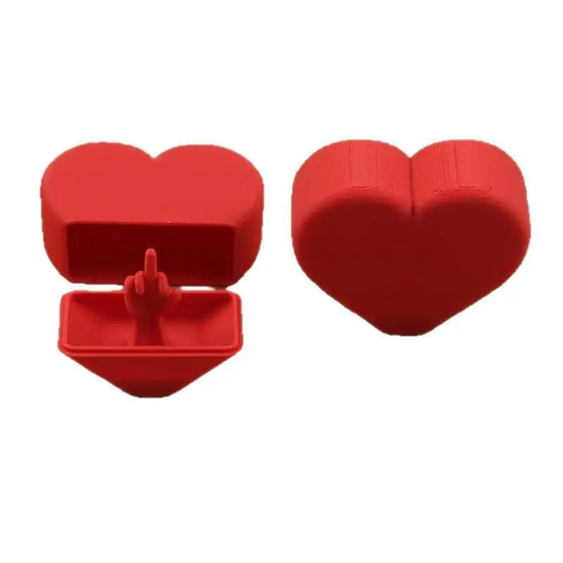 3D Printed Heart Shaped Surprise Box Funny Hidden Decor Novelty Prank Toy Romantic Joke Gift For Valentine Qme red