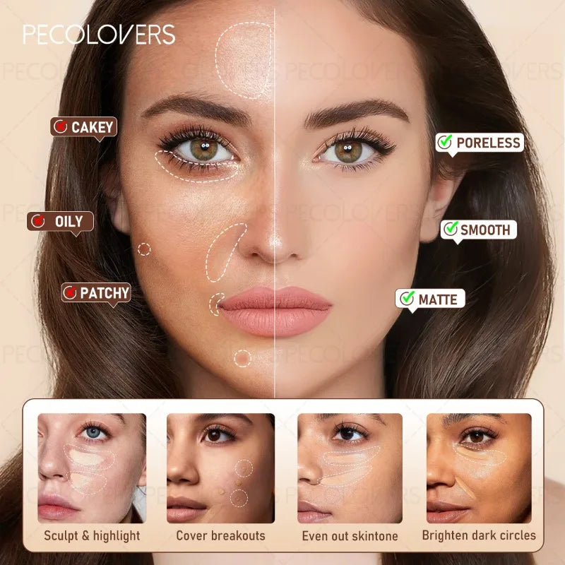 Three-color Facial Concealer Covering Blemishes Spots Waterproof Qme