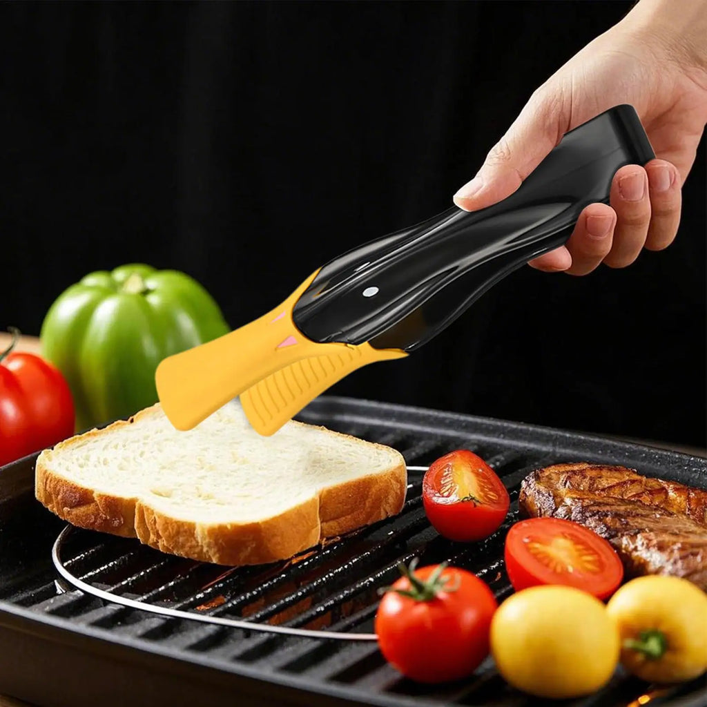 Creative duckbill silicone clip kitchen food clip commercial high temperature resistant barbecue tool kitchen tongs for cooking Qme