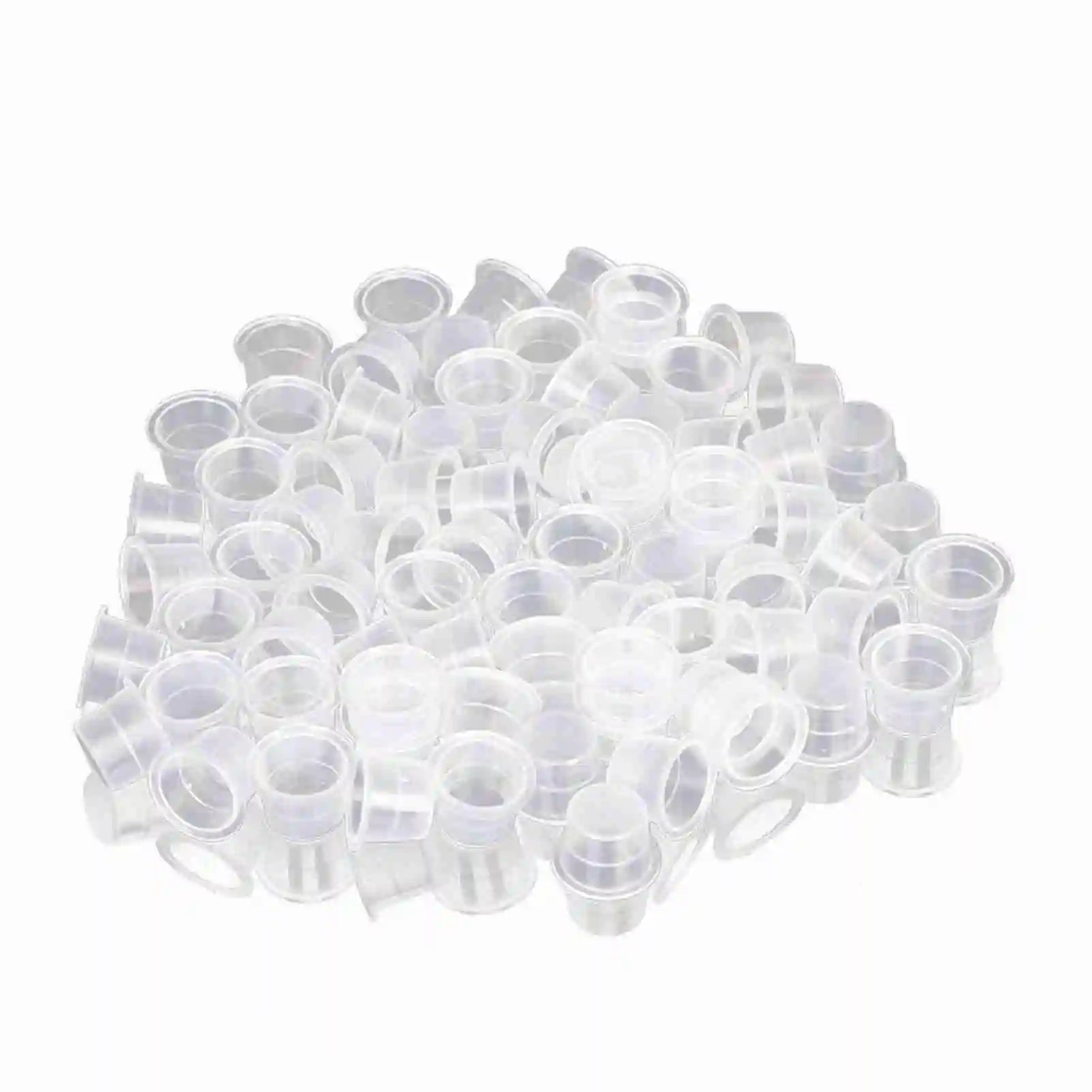 100pcs/Set Tattoo Ink Cup Pot Medium Large Plastic Microblading Pigment Accessories Tattoo Pigment Ink Cup Qme M